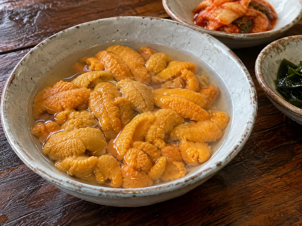 고성해수우니 한 그릇