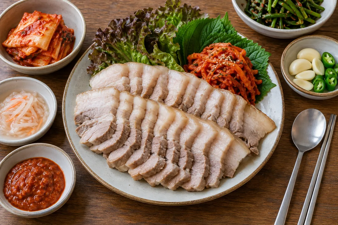 위에서 내려다본 보쌈